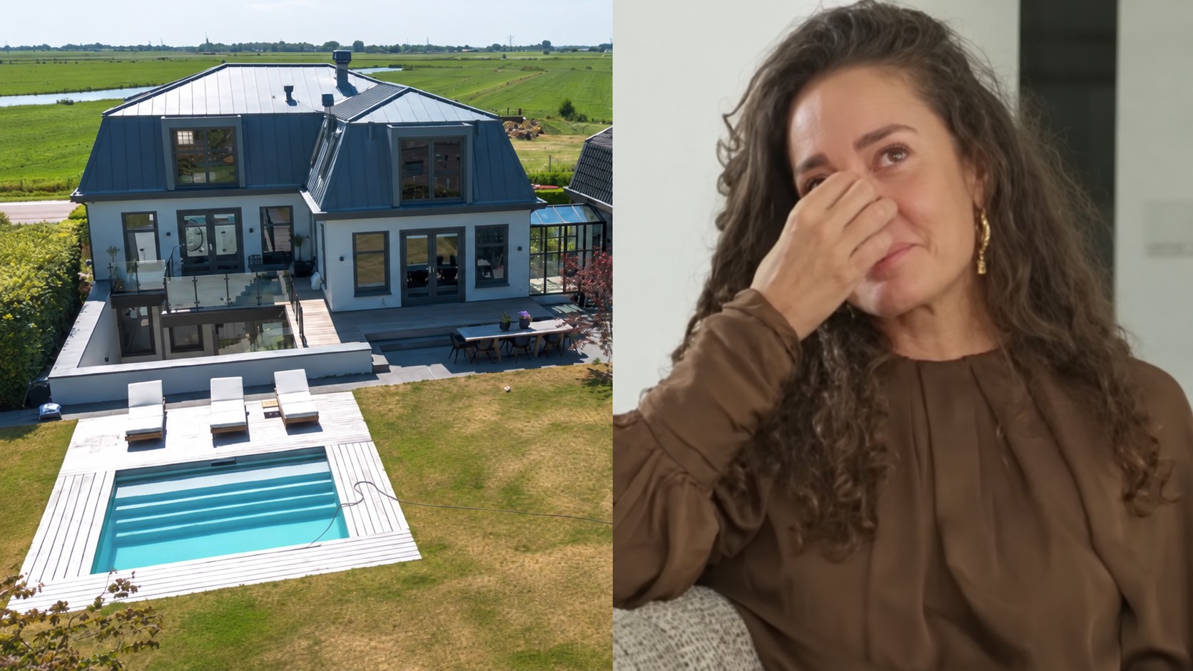 Fajah Lourens en haar villa met zwembad